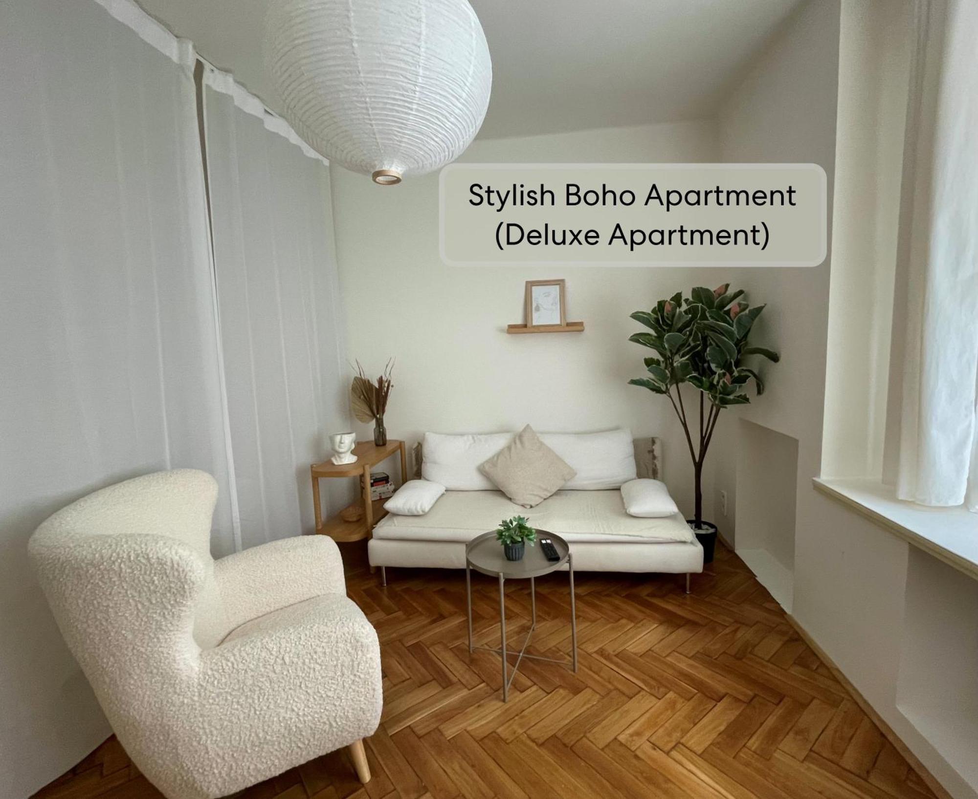 Urban Retreat I Modern Boho Apartments In Lovely Letna District - 10 Minutes From Old Town Prag Exteriör bild